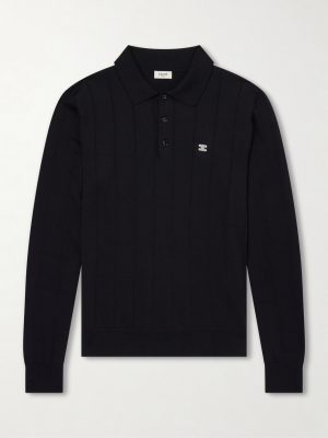Silk and Cotton-Blend Polo Sweater