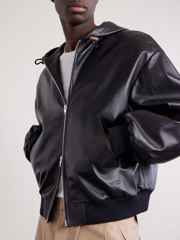 Leather Hooded Jacket - CU Leather Hooded Jacket - CU