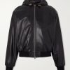 Leather Hooded Jacket Leather Hooded Jacket