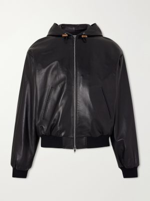 Leather Hooded Jacket Leather Hooded Jacket