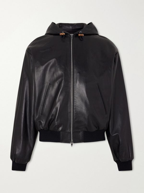 Leather Hooded Jacket Leather Hooded Jacket