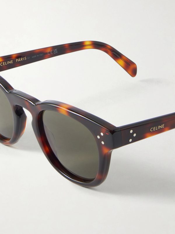 Round-Frame Tortoiseshell Acetate Sunglasses - CU Round-Frame Tortoiseshell Acetate Sunglasses - CU