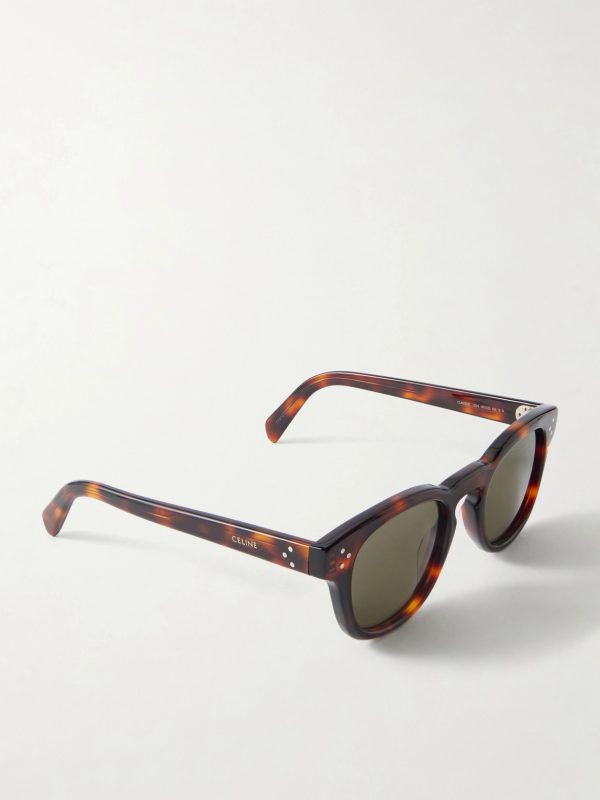 Round-Frame Tortoiseshell Acetate Sunglasses - FR Round-Frame Tortoiseshell Acetate Sunglasses - FR