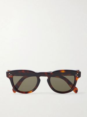 Round-Frame Tortoiseshell Acetate Sunglasses