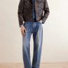 Leather Trucker Jacket - OU Leather Trucker Jacket - OU