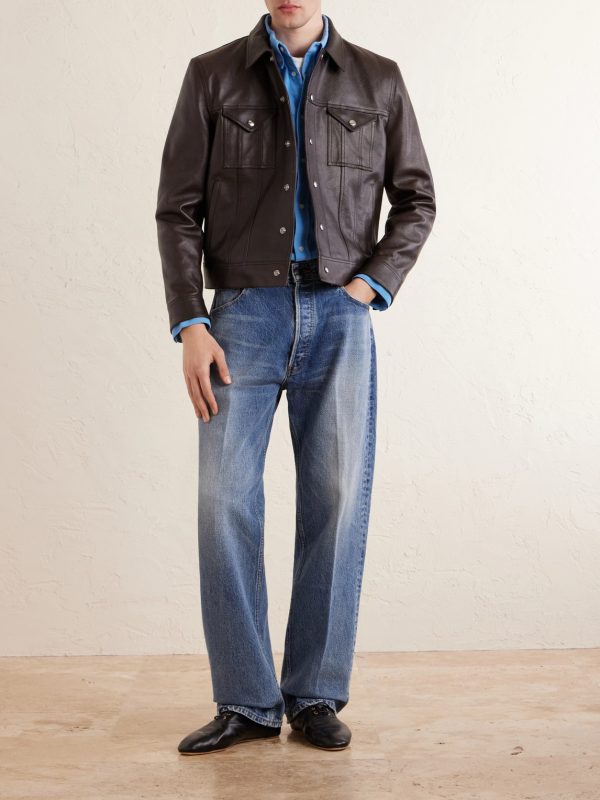 Leather Trucker Jacket - OU Leather Trucker Jacket - OU