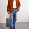 Triomphe Large Leather-Trimmed Printed Canvas Tote Bag - OU Triomphe Large Leather-Trimmed Printed Canvas Tote Bag - OU