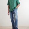 Convertible-Collar Logo-Embroidered Cotton and Linen-Blend Shirt - OU Convertible-Collar Logo-Embroidered Cotton and Linen-Blend Shirt - OU
