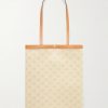 Triomphe Medium Leather-Trimmed Printed Canvas Tote Bag Triomphe Medium Leather-Trimmed Printed Canvas Tote Bag