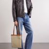 Triomphe Medium Leather-Trimmed Printed Canvas Tote Bag - OU Triomphe Medium Leather-Trimmed Printed Canvas Tote Bag - OU