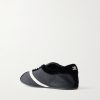 Leather-Trimmed Grosgrain Sneakers - BK