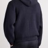 Hooded Logo-Embroidered Wool Zip-Up Cardigan - BK Hooded Logo-Embroidered Wool Zip-Up Cardigan - BK