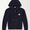 Hooded Logo-Embroidered Wool Zip-Up Cardigan Hooded Logo-Embroidered Wool Zip-Up Cardigan