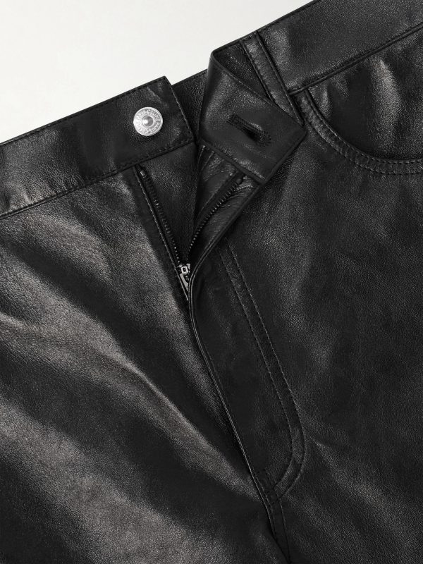 Straight-Leg Leather Trousers - E1 Straight-Leg Leather Trousers - E1