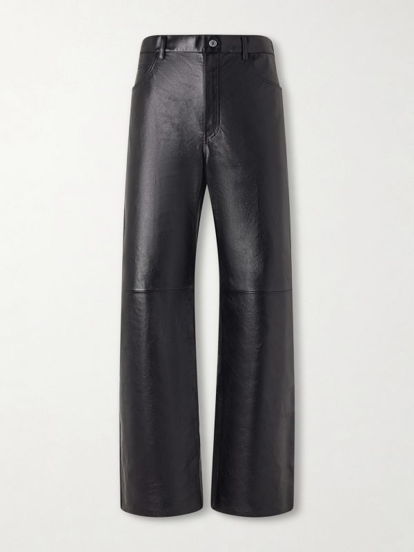 Straight-Leg Leather Trousers Straight-Leg Leather Trousers