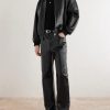 Straight-Leg Leather Trousers - OU Straight-Leg Leather Trousers - OU