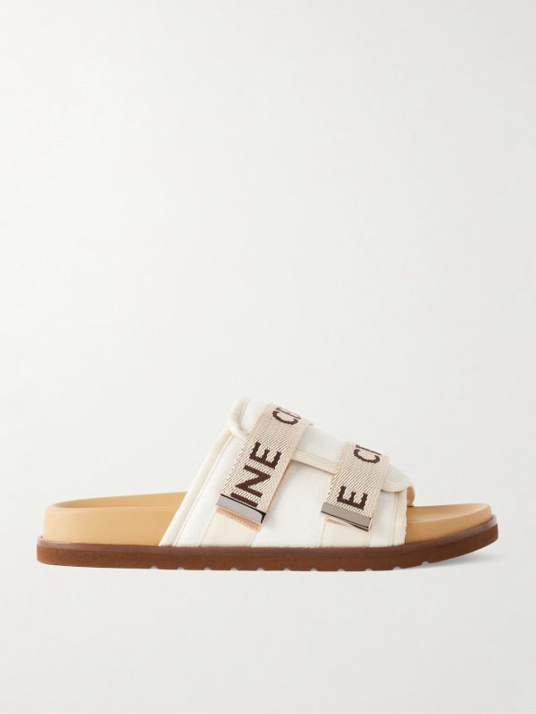 Pitea Logo-Jacquard Canvas Sandals Pitea Logo-Jacquard Canvas Sandals