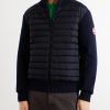HyBridge Slim-Fit Quilted Down Shell and Merino Wool Jacket - FR HyBridge Slim-Fit Quilted Down Shell and Merino Wool Jacket - FR