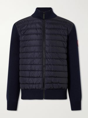 HyBridge Slim-Fit Quilted Down Shell and Merino Wool Jacket HyBridge Slim-Fit Quilted Down Shell and Merino Wool Jacket