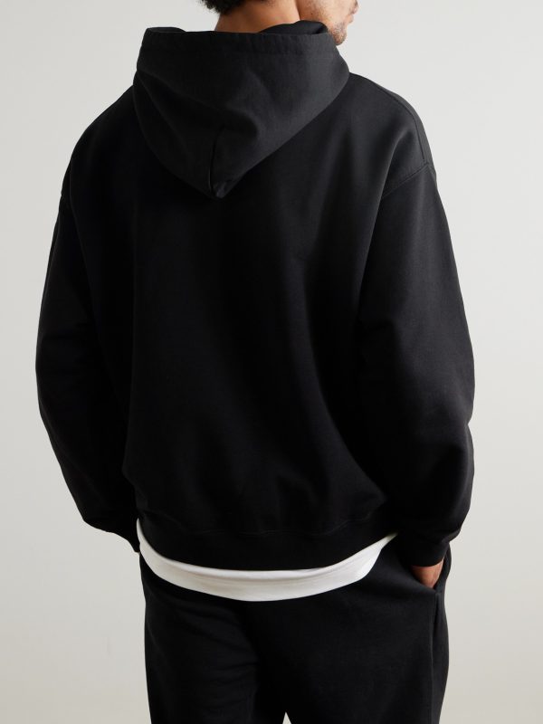 Rove Logo-Appliquéd Cotton-Jersey Hoodie - BK