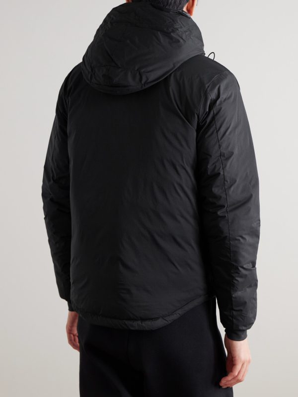 Lodge Packable Quilted Nylon-Ripstop Down Hooded Jacket - BK Lodge Packable Quilted Nylon-Ripstop Down Hooded Jacket - BK