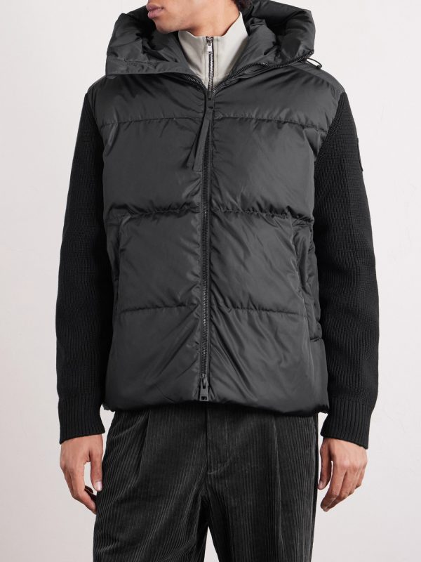 HyBridge® Wool and Quilted Shell Hooded Down Jacket - FR HyBridge® Wool and Quilted Shell Hooded Down Jacket - FR