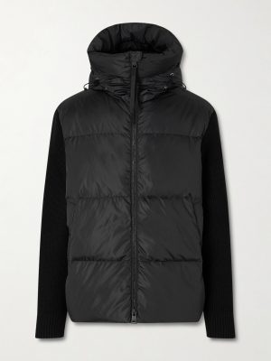 HyBridge® Wool and Quilted Shell Hooded Down Jacket HyBridge® Wool and Quilted Shell Hooded Down Jacket