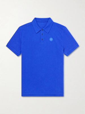 Beckley Logo-Appliquéd Paneled Cotton-Piqué Polo Shirt