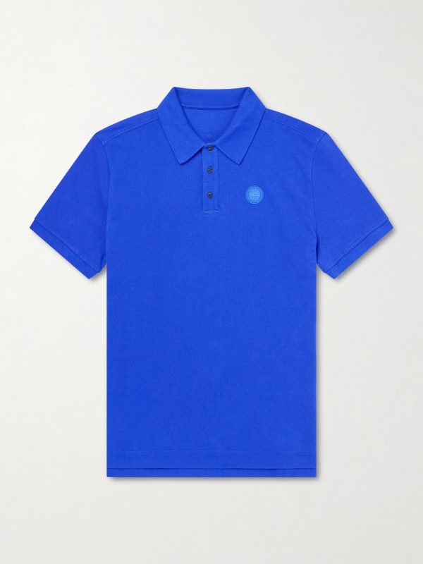 Beckley Logo-Appliquéd Paneled Cotton-Piqué Polo Shirt Beckley Logo-Appliquéd Paneled Cotton-Piqué Polo Shirt