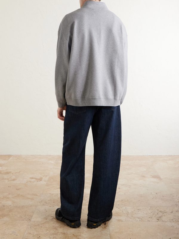 Rove Half-Zip Cotton-Jersey Sweater - BK Rove Half-Zip Cotton-Jersey Sweater - BK