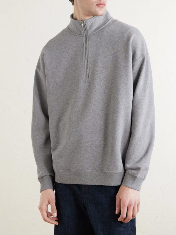 Rove Half-Zip Cotton-Jersey Sweater - FR Rove Half-Zip Cotton-Jersey Sweater - FR