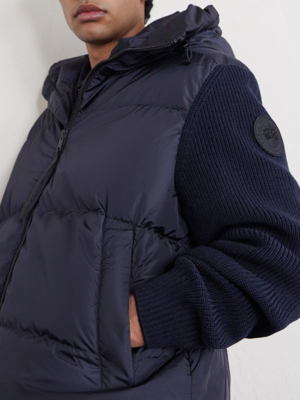 HyBridge® Wool and Quilted Shell Hooded Down Jacket - CU