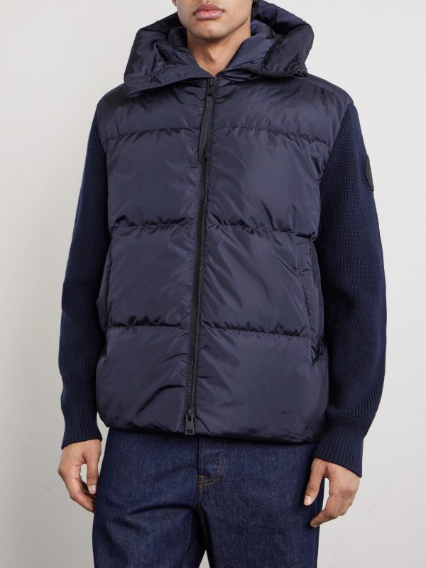 HyBridge® Wool and Quilted Shell Hooded Down Jacket - FR