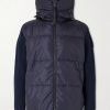 HyBridge® Wool and Quilted Shell Hooded Down Jacket