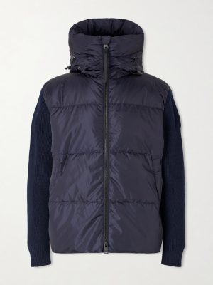 HyBridge® Wool and Quilted Shell Hooded Down Jacket HyBridge® Wool and Quilted Shell Hooded Down Jacket