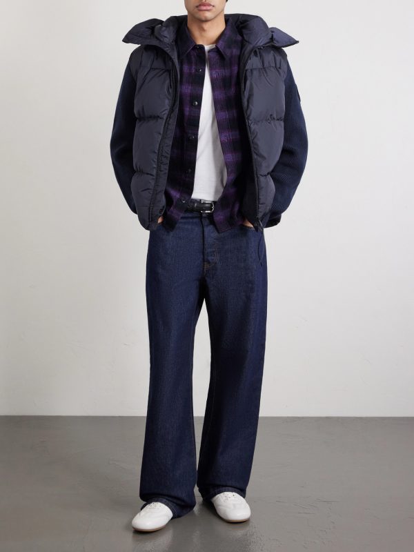 HyBridge® Wool and Quilted Shell Hooded Down Jacket - OU