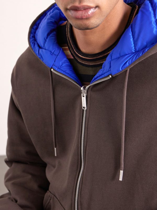 Fuse Reversible Cotton-Jersey and Quilted Shell Down Hoodie - CU Fuse Reversible Cotton-Jersey and Quilted Shell Down Hoodie - CU