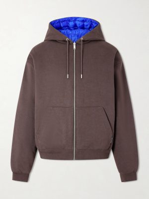 Fuse Reversible Cotton-Jersey and Quilted Shell Down Hoodie Fuse Reversible Cotton-Jersey and Quilted Shell Down Hoodie