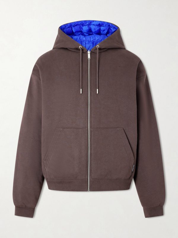 Fuse Reversible Cotton-Jersey and Quilted Shell Down Hoodie Fuse Reversible Cotton-Jersey and Quilted Shell Down Hoodie