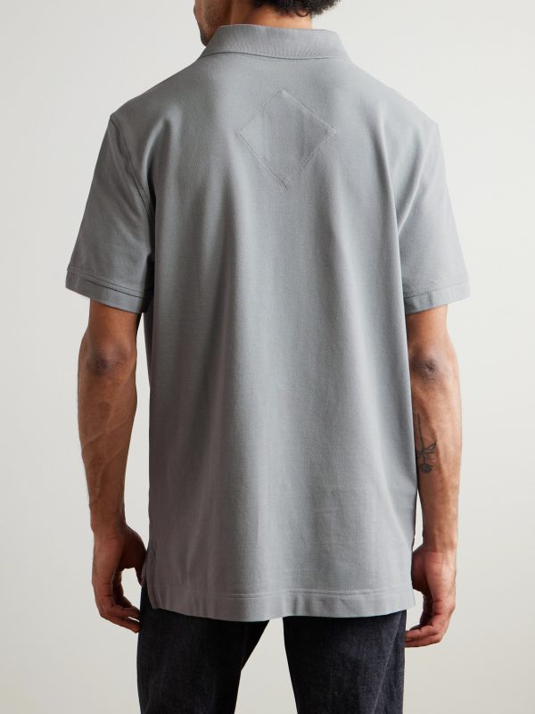 Beckley Logo-Appliquéd Paneled Cotton-Piqué Polo Shirt - BK Beckley Logo-Appliquéd Paneled Cotton-Piqué Polo Shirt - BK