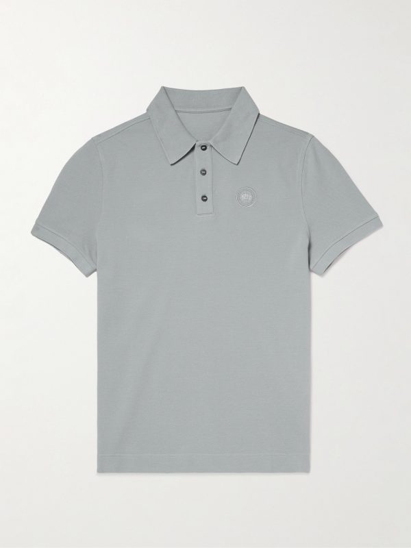 Beckley Logo-Appliquéd Paneled Cotton-Piqué Polo Shirt Beckley Logo-Appliquéd Paneled Cotton-Piqué Polo Shirt