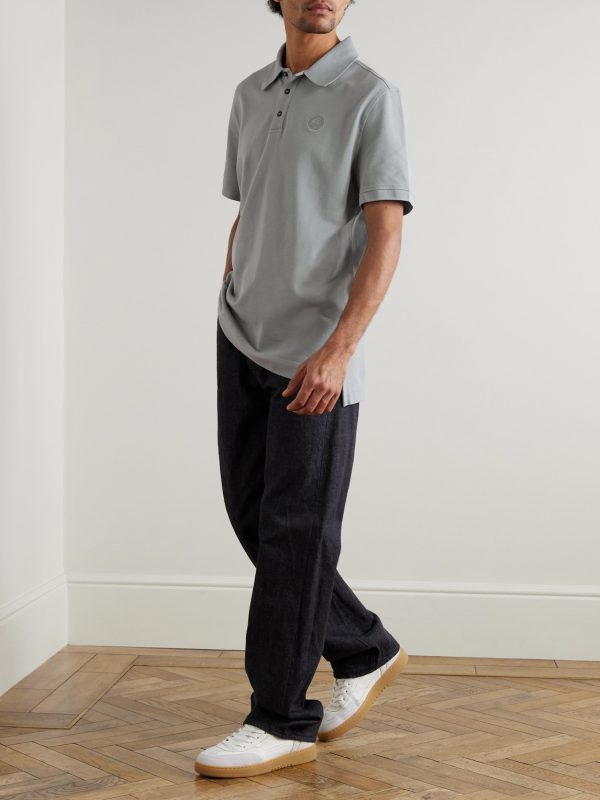Beckley Logo-Appliquéd Paneled Cotton-Piqué Polo Shirt - OU Beckley Logo-Appliquéd Paneled Cotton-Piqué Polo Shirt - OU