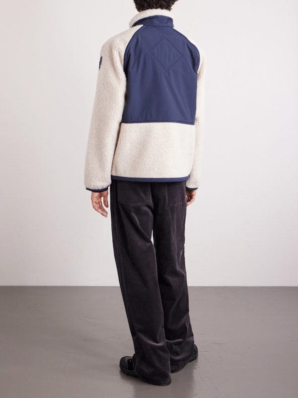 Westport Logo-Appliquéd Wool-Blend Fleece and Cotton-Blend Jacket - BK