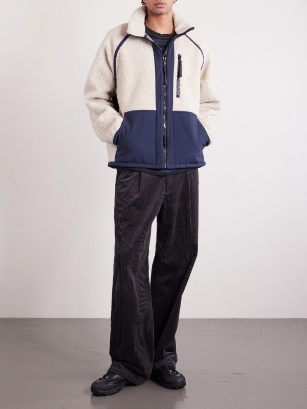Westport Logo-Appliquéd Wool-Blend Fleece and Cotton-Blend Jacket - OU