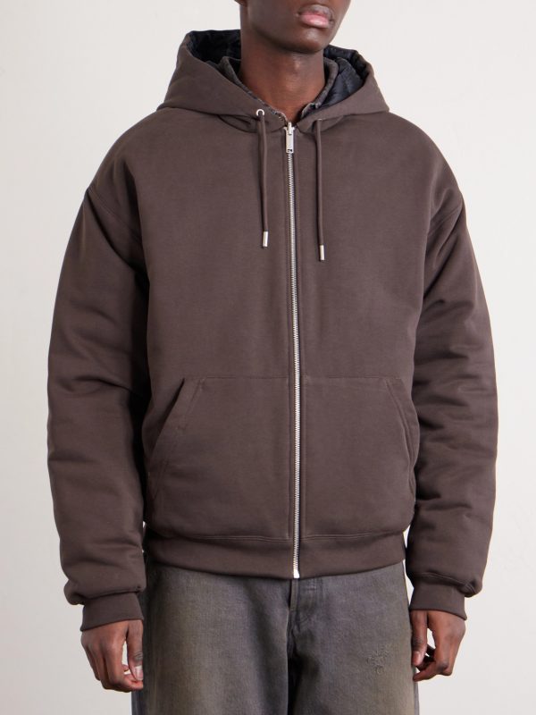 Fuse Reversible Cotton-Jersey and Quilted Shell Down Hoodie - FR Fuse Reversible Cotton-Jersey and Quilted Shell Down Hoodie - FR