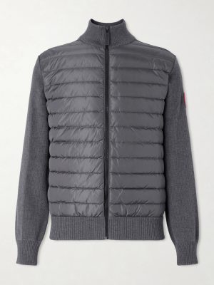 HyBridge Slim-Fit Quilted Down Shell and Merino Wool Jacket HyBridge Slim-Fit Quilted Down Shell and Merino Wool Jacket