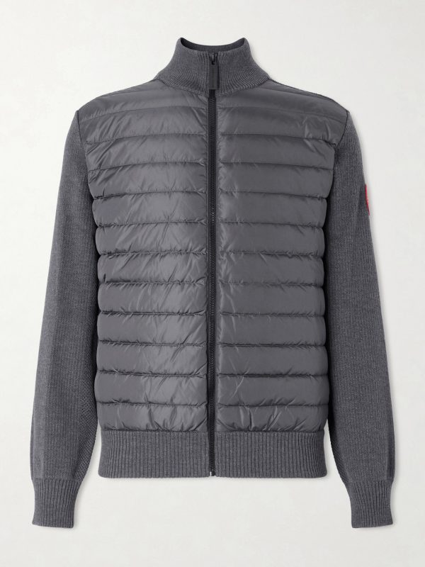 HyBridge Slim-Fit Quilted Down Shell and Merino Wool Jacket HyBridge Slim-Fit Quilted Down Shell and Merino Wool Jacket