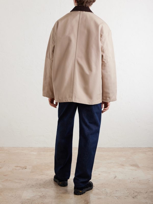 Beaumont Corduroy-Trimmed Cotton Jacket - BK