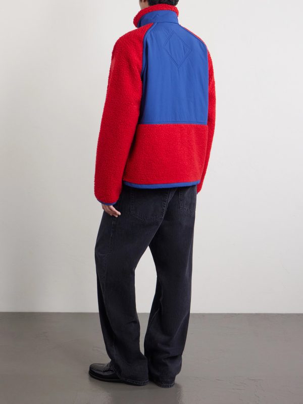 Westport Logo-Appliquéd Wool-Blend Fleece and Cotton-Blend Jacket - BK Westport Logo-Appliquéd Wool-Blend Fleece and Cotton-Blend Jacket - BK