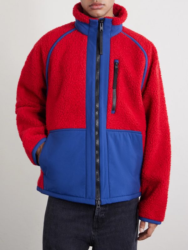 Westport Logo-Appliquéd Wool-Blend Fleece and Cotton-Blend Jacket - FR Westport Logo-Appliquéd Wool-Blend Fleece and Cotton-Blend Jacket - FR